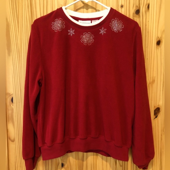 Alfred Dunner Petite Fleece Sweatshirt - Picture 1 of 7